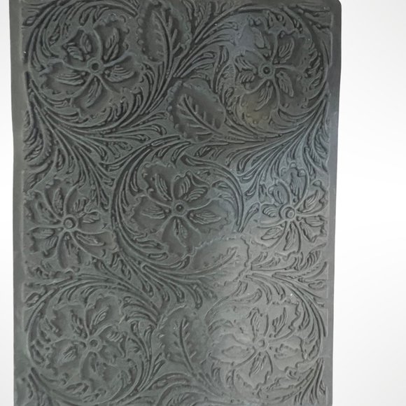 Stampendous Wood Block Stamp  Leather Flowers Unused - Picture 2 of 2